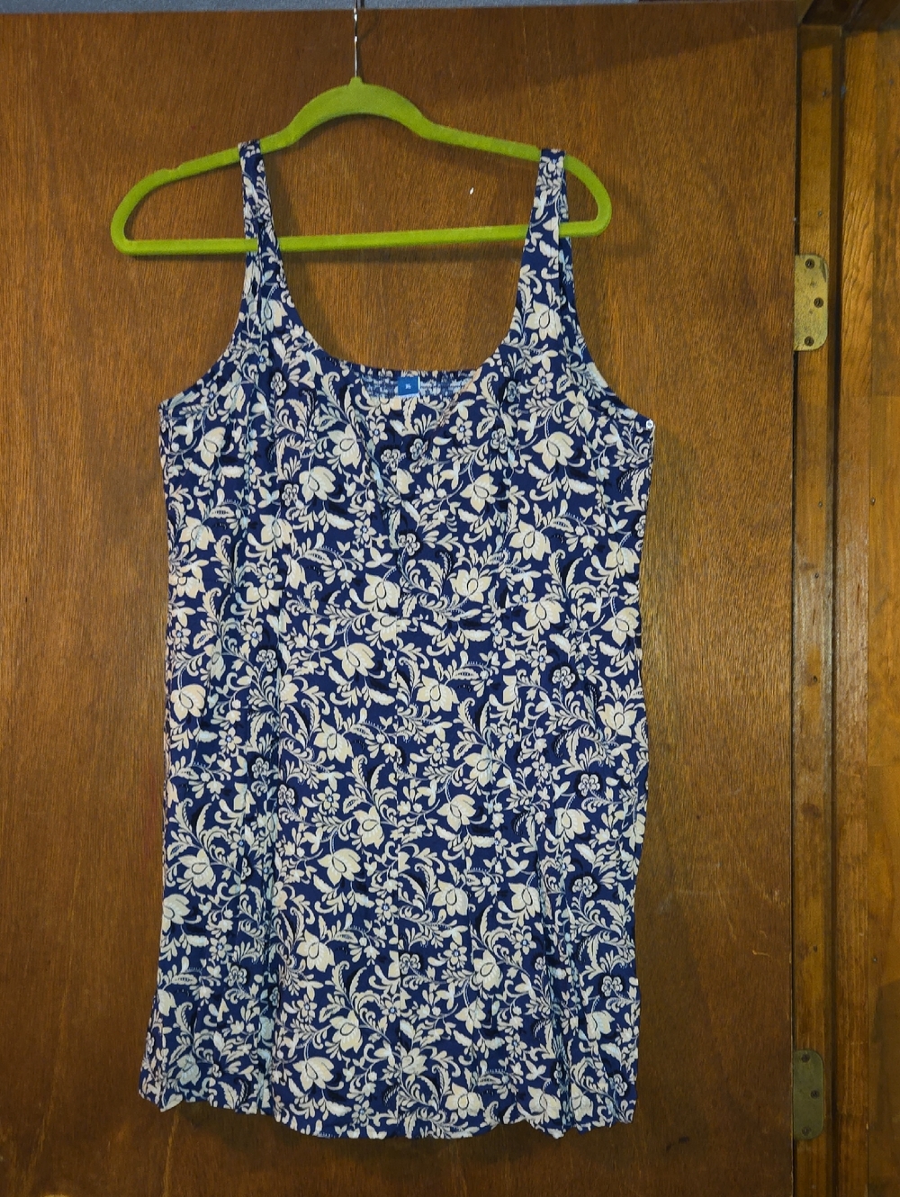 Old Navy Navy and Cream Floral Print Dress